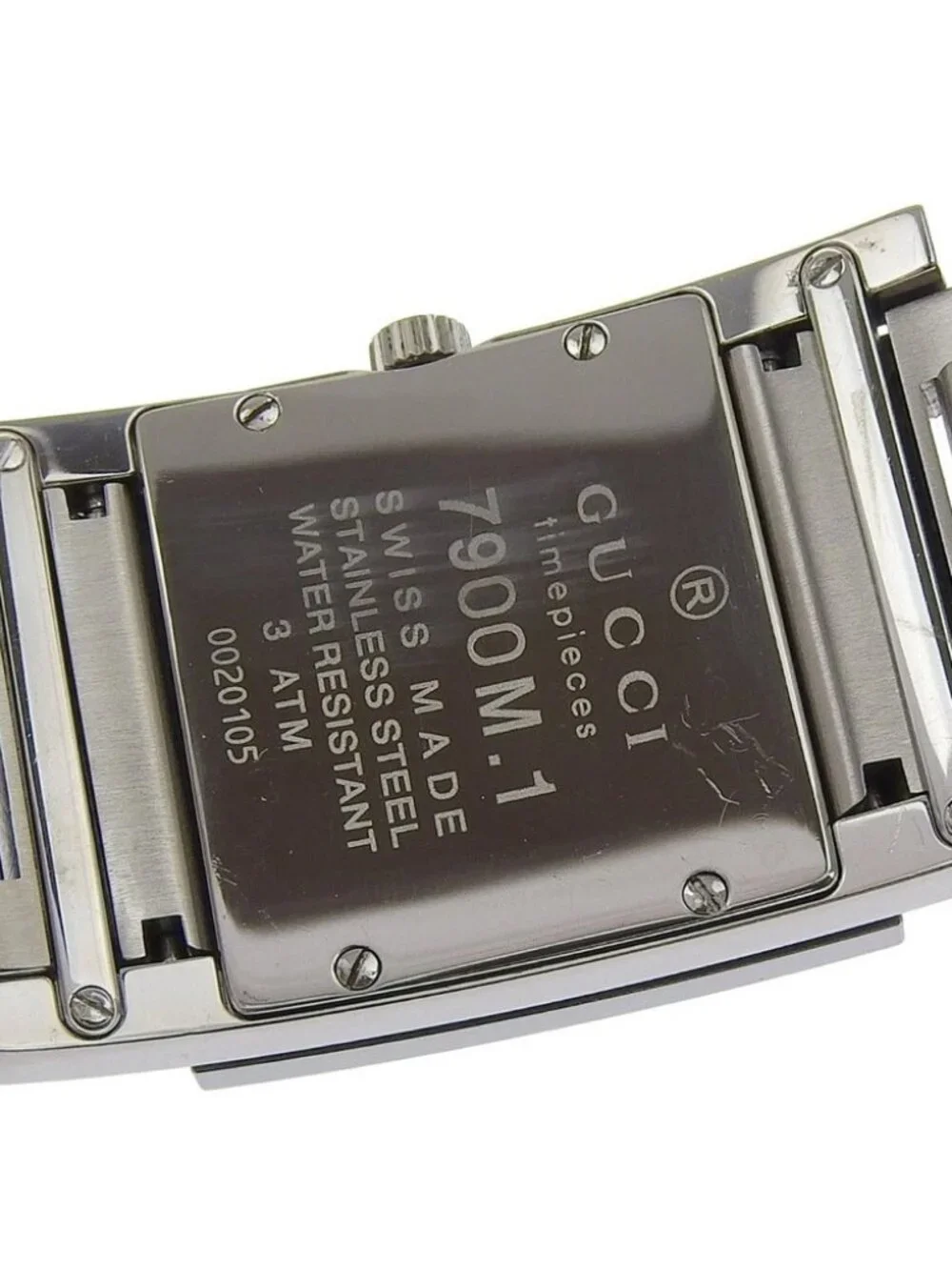 GUCCI G Metro Watches 7900M.1 blackDial Stainless Steel Quartz Analog disp...